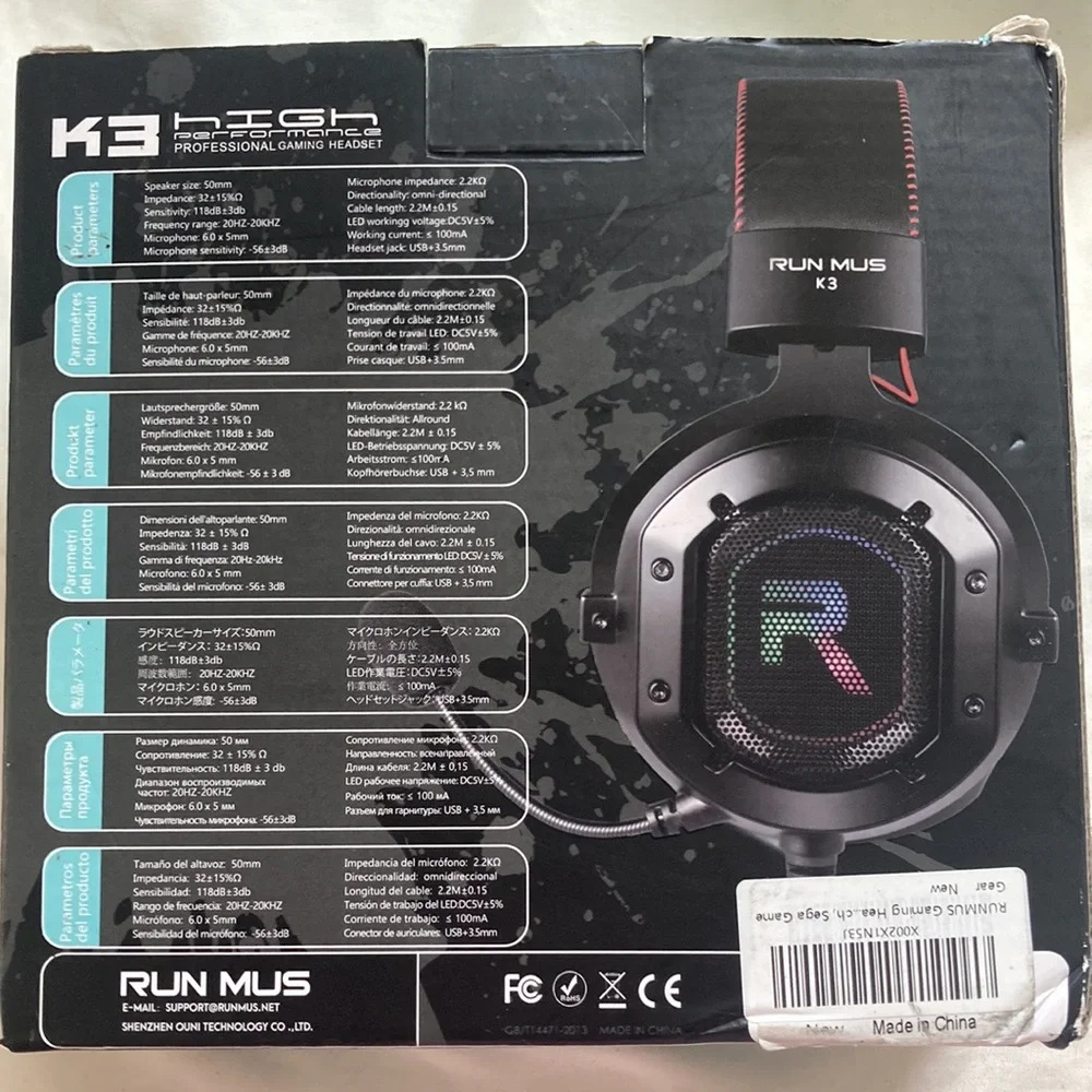 NEW GAMING HEADSET WITH MICROPHONE
